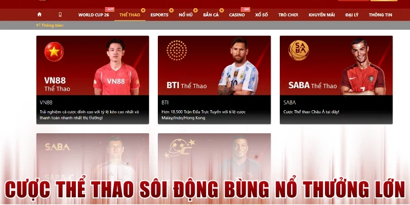 Cá Cược Thể Thao Sôi Động Bùng Nổ Thưởng Lớn
