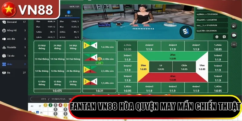 Fantan VN88 - Thử Sức Thăng Hoa Săn Quà Lớn Mỗi Phiên Hình số 2 Fantan Vn88 Hòa Quyện May Mắn, Chiến Thuật